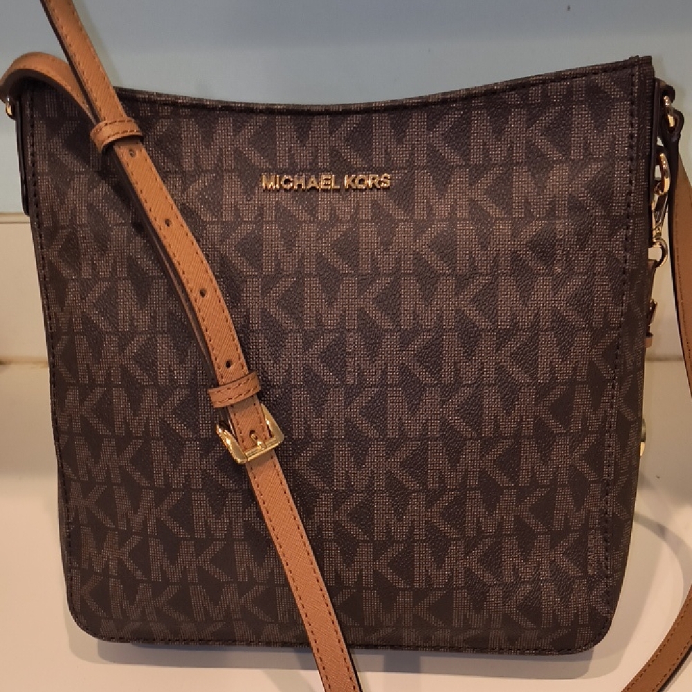 Michael Kors Signature Brown Crossbody Bag